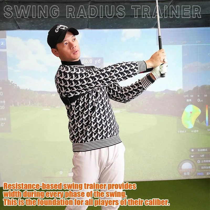 Golf Swing Trainer Adjustable Swing Arm Trainer For Golf Elastic Band Portable Golf Training Aid For Living Room Golf Training