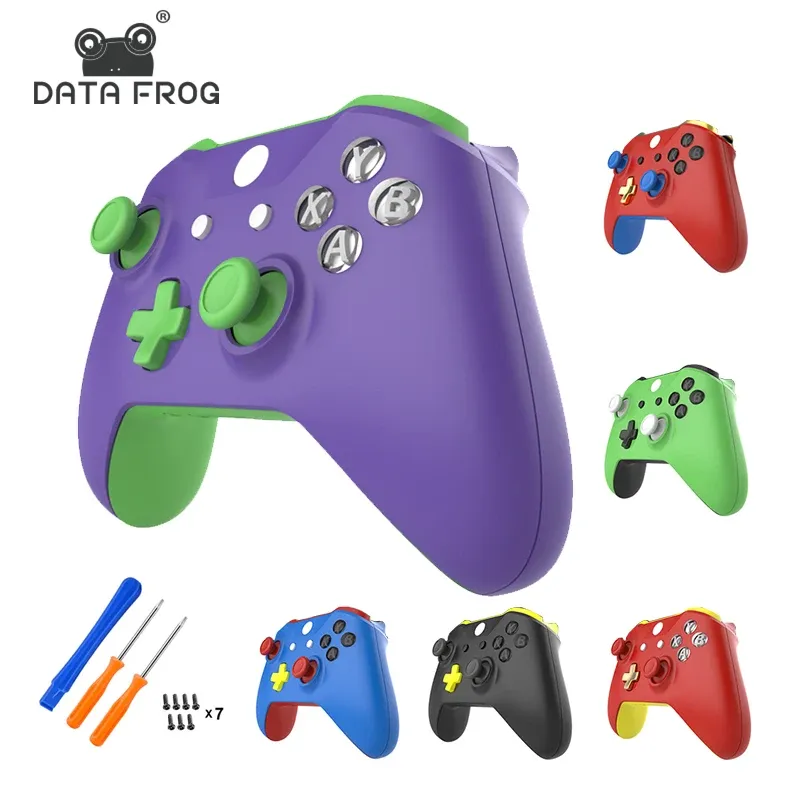 Case Data Frog Housing Shell pour Xbox One Slim Contrôleur Shell de remplacement complet Boutons Abxy Set pour les accessoires de Controle Xbox One
