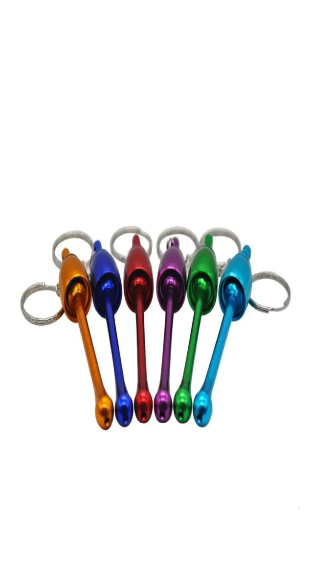 Mushroom with Key Chain Pipes Metal Creative Tobacco Pipe Disguise 95 MM Long Aluminum Grinder Whole6487091