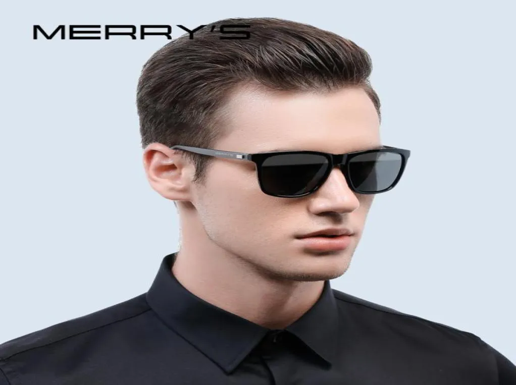 Merry039S mode unisex retro aluminium solglasögon män polariserade linsvarumärkesdesigner vintage solglasögon för kvinnor UV400 S0398171695
