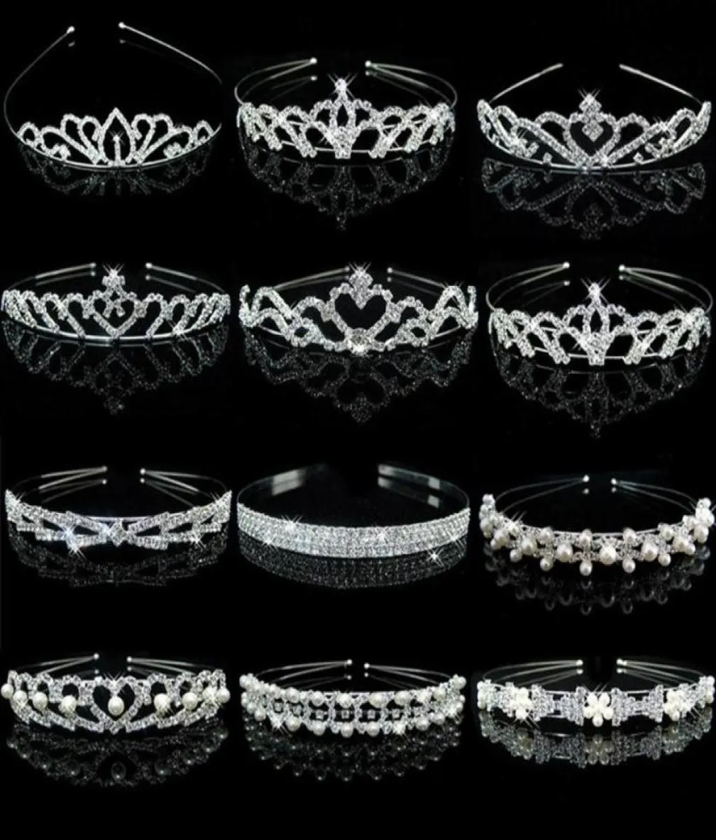 1pc prenses kristal tiaras ve taçlar kafa bandı çocuk kızlar gelin balo taç düğün parti aksesuories saç mücevherleri230L2440058