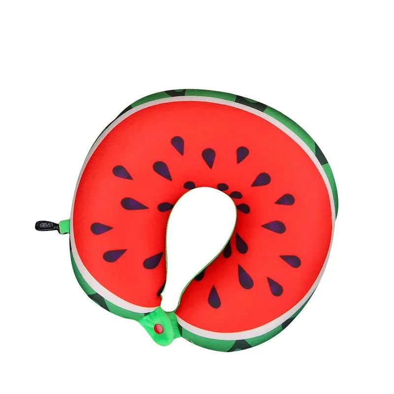 Memória de memória Fruta U Fruta U Em forma de viagem travesseiro de travesseiro Pressionamento Cabeça Restra de cabeça Cushion travesseiro de almofada