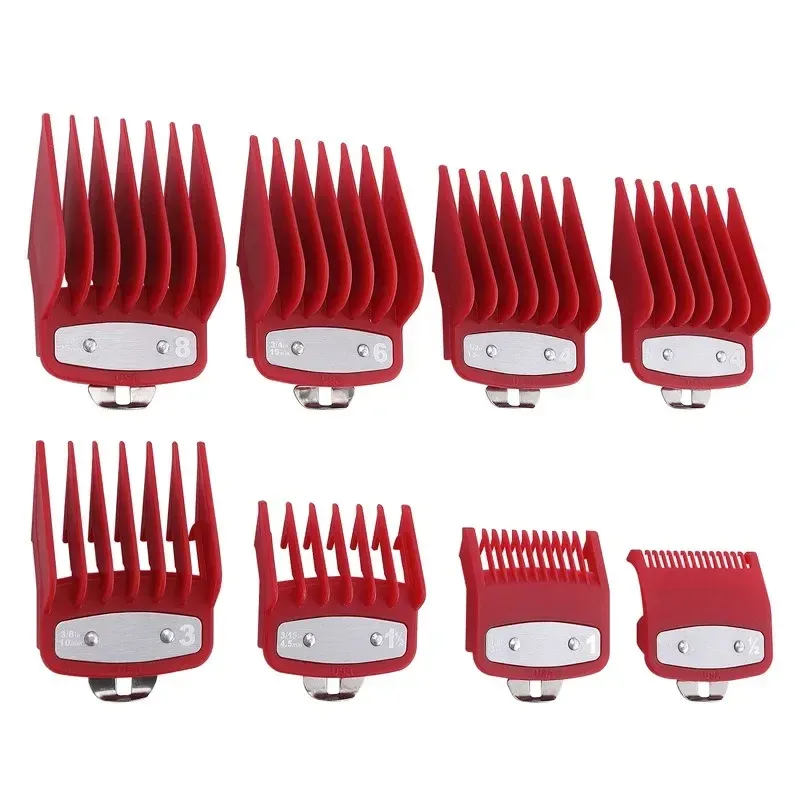 2024 Kemei Hair Clipper Limit Comb Guide Attachment Size Barber交換1.5/3/3/4.5/6/10/13/19/25/MM セット1990 809A 1761 Kemei