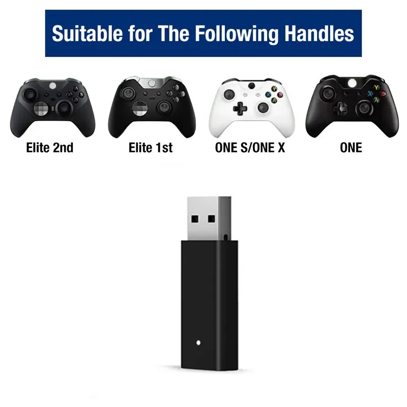 Adapter Wireless Adapter For Xbox One Controller Windows 10 11 PC USB Receiver 2nd Generation Controller