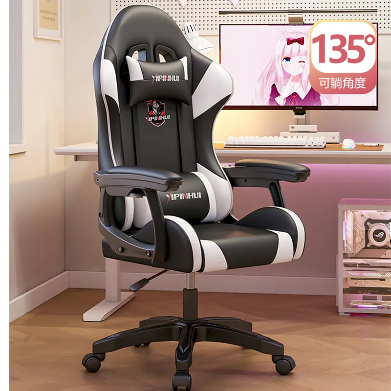 Swivel Gaming Chair Ergonomic Rolling Office Chair With Arm