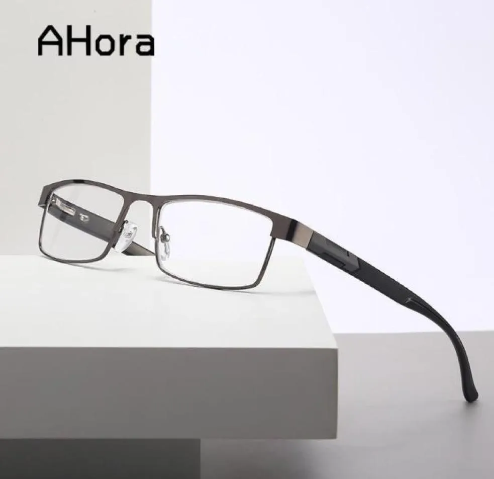 Óculos de sol Ahora anti -azul bloqueio de homens metal óculos de leitura lentes DioPter100 150 200 250 300 350 407121122