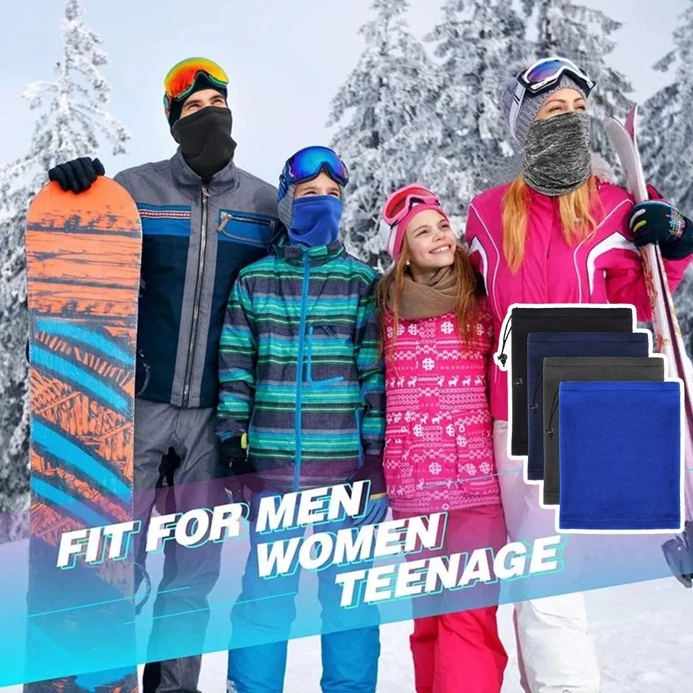 Winter Neck Warmer Thermal Fleece Tube Scarf For Men & Women  display picture 3