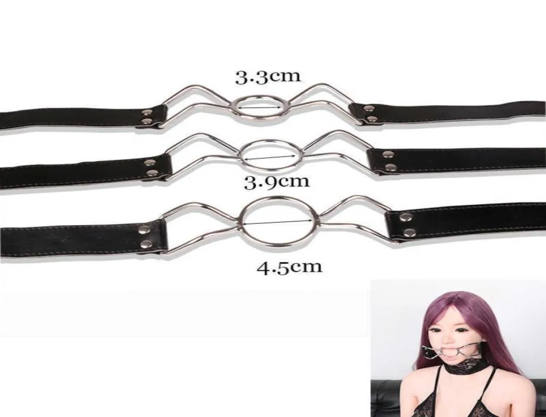 Массажные предметы SML Size Leather Open Rothing Gag с Oring Erotic Toys Bondage Slables Lentrarts гей -фетиш женщин сексуальная игрушка для 8651113