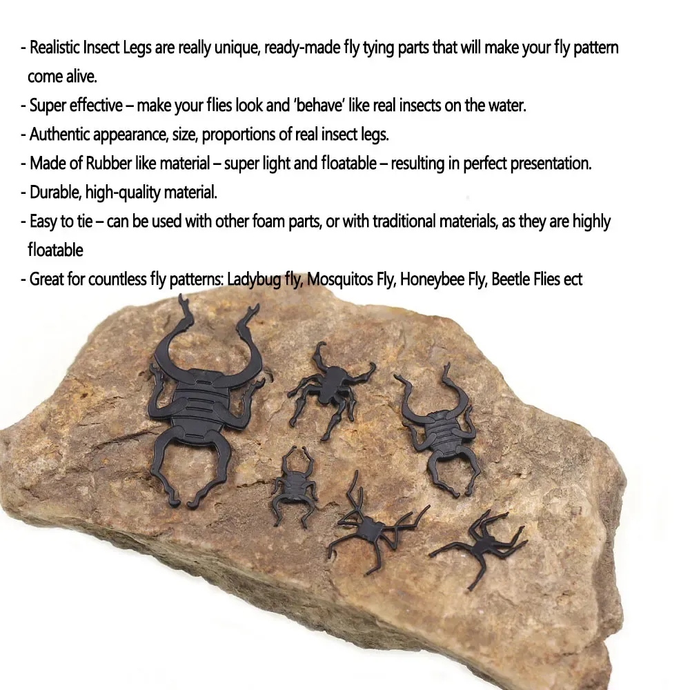 Fly Lures Making Materials: Realistic Insect Rubber Legs For Fly Tying ...