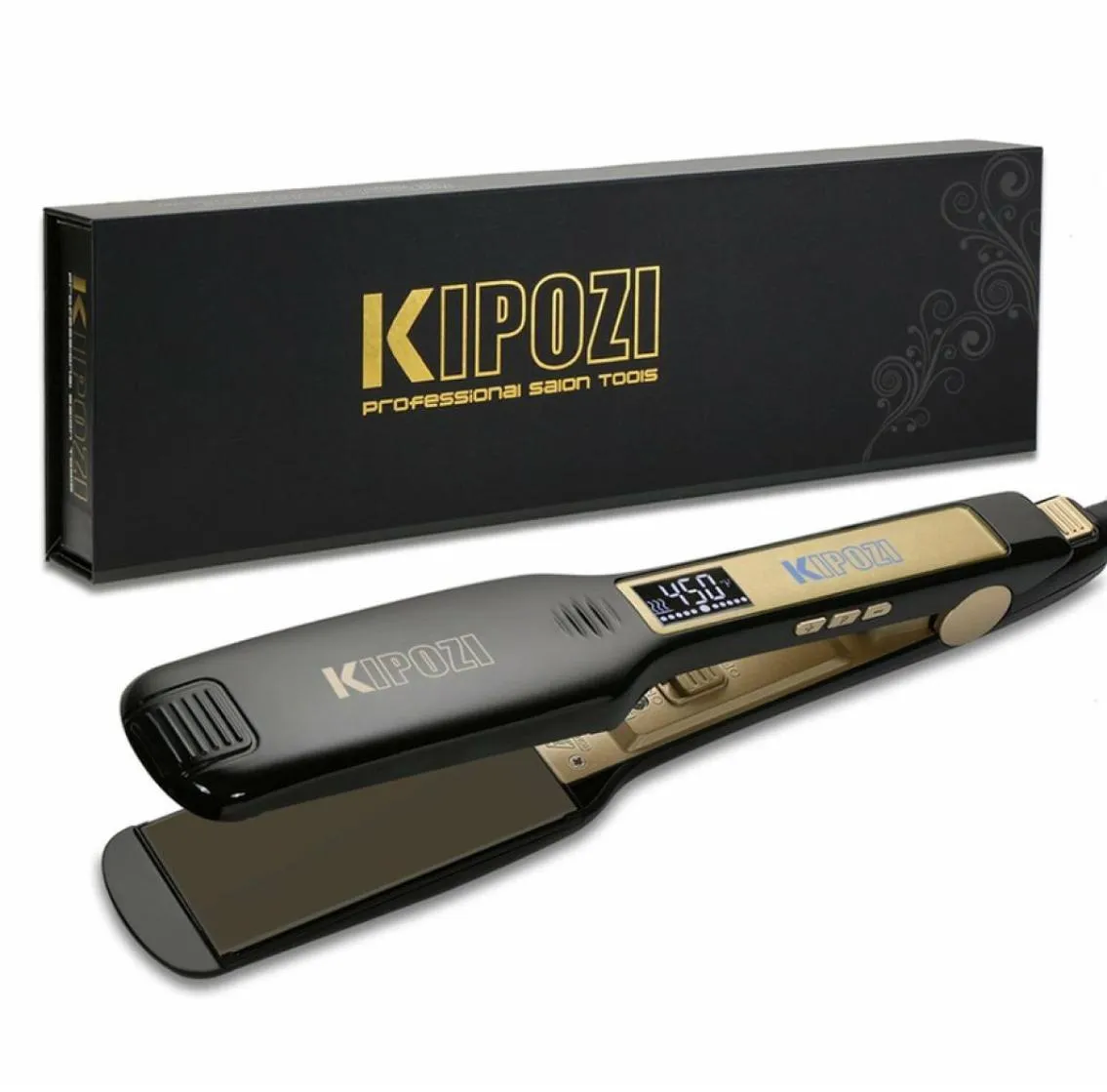 Kipozi Hair Hareerer Flat Iron Tourmaline Ceramic Professional Culer Saler Salon Care 22021138820542571490