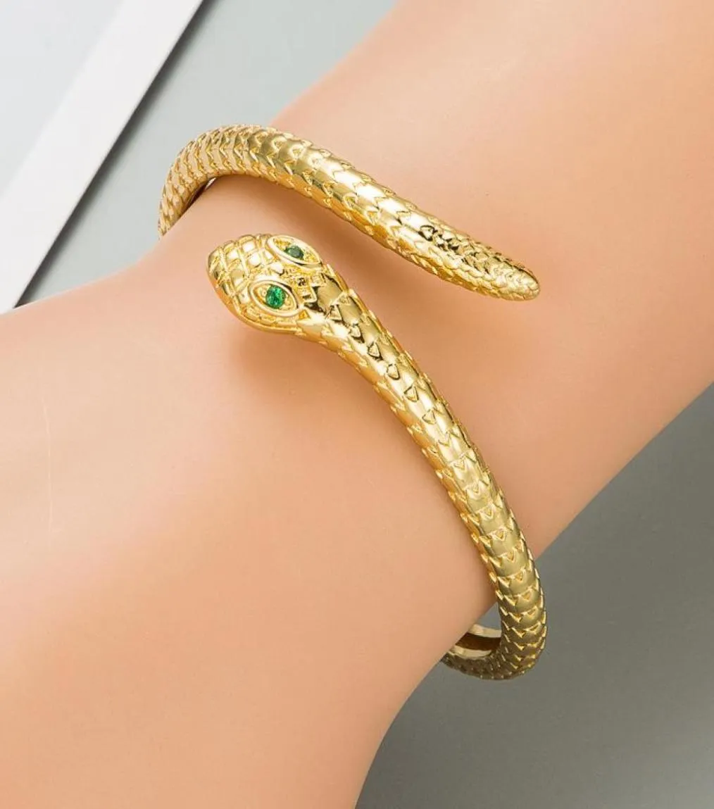 Bangle Crystal Bracelet Women Gold Diamondstudded bovenarm manchetopeningen verstelbaar overdreven sieradencadeau voor meisjes6780618