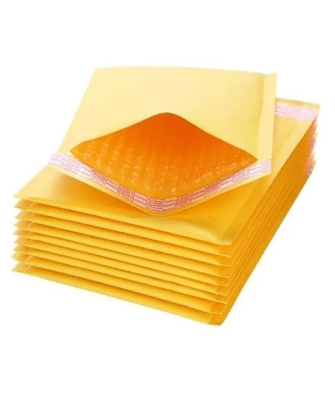 Poly Bubble Mailer Small Saccing Sacos acolchoados envelope a granel para correspondência e bolsa de navio autoseal Yellow1100901