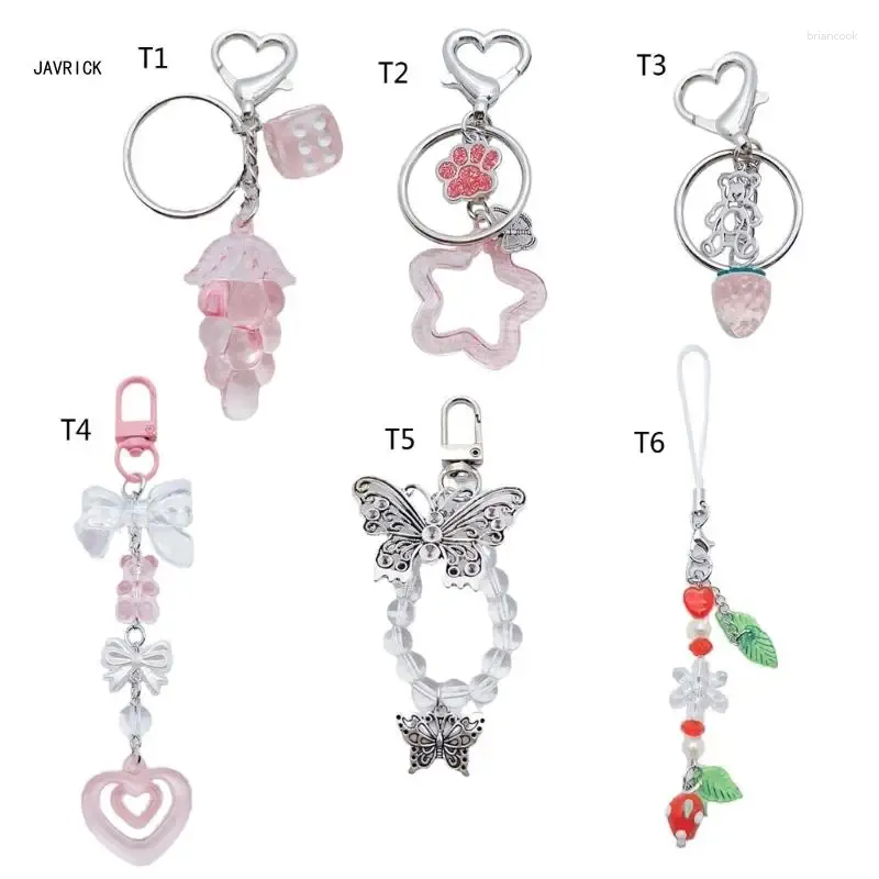 Clips de cheveux Butterflies Grape Keychain Fashion Pendant Vintage Arestoring Accessoires Gift D0LC