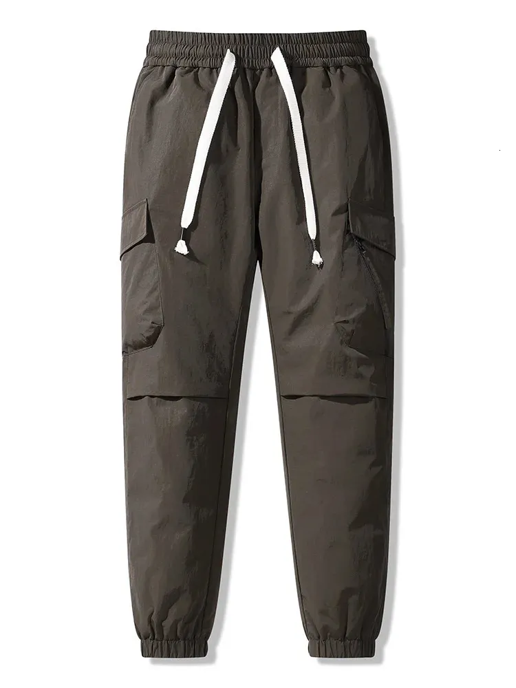 Winter Men's Running Inflatable Cargo Pants with 90% White Duck Down ...