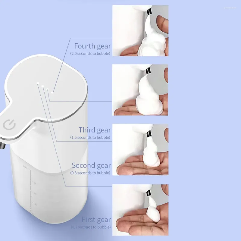 Flytande tvåldispenser automatiska skumdispensrar USB laddar badrum smart tvätthand maskin