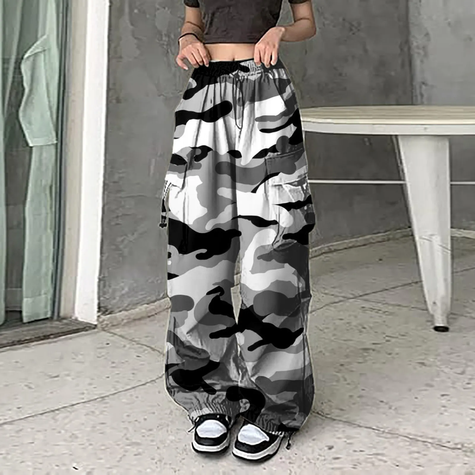 Camo Overalls For Women DDAPJ Pyju Camo Cargo Pants For Women High