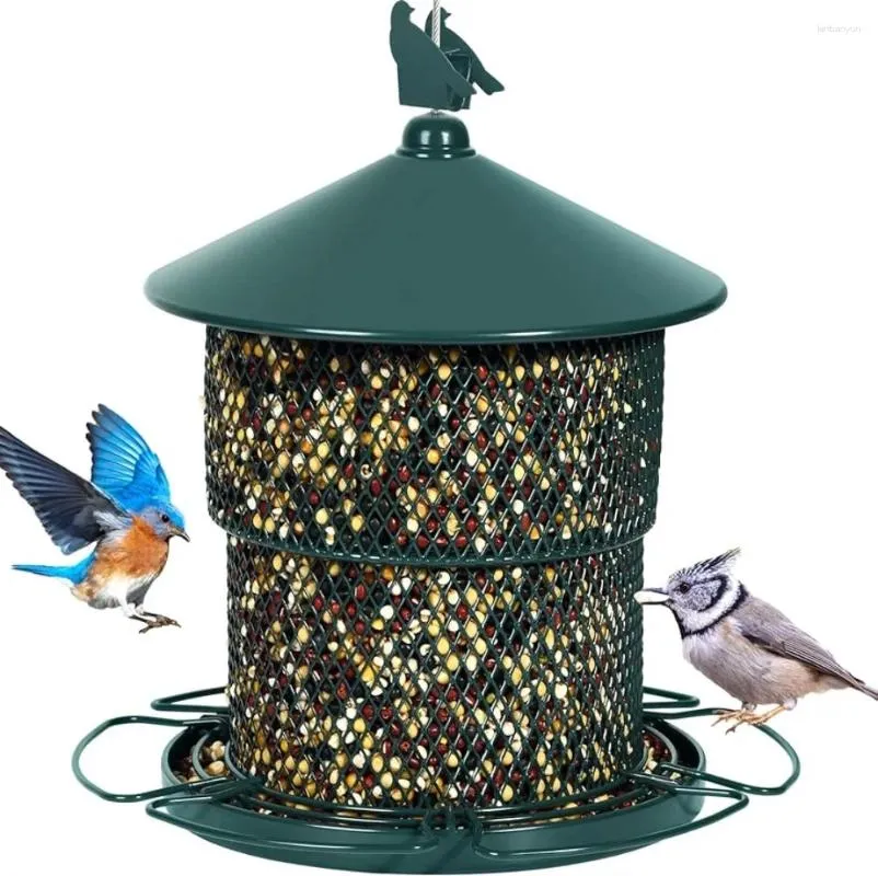 Other Bird Supplies Wild Feeders Outside Hanging For Birds Large Metal Max 7Lbs Seed Capacity Squirrel-Proof Mesh Tube