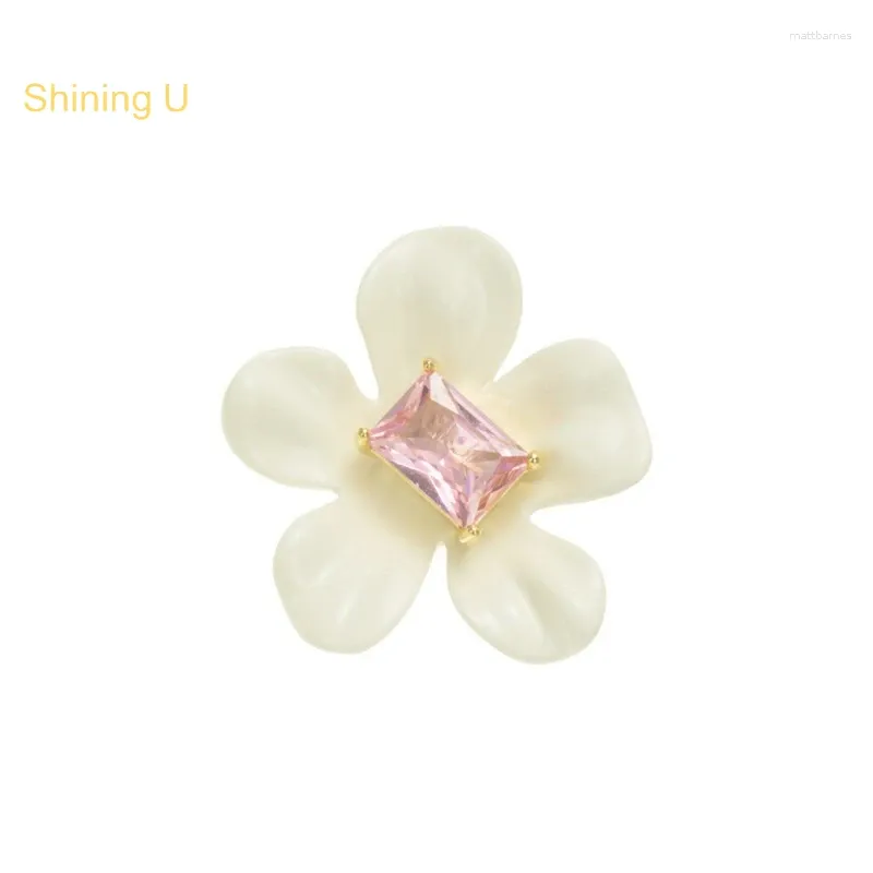 Brooches Shining U Floral Brooch Pin For Girls Fashion Accessory Birthday Gift