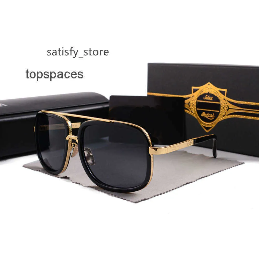 Designer occhiali da sole marca di lusso Vintage Square Womens Sun occhiali da sole sfumature Golden Frame Golden Uv400 Gradient Mach One Dita