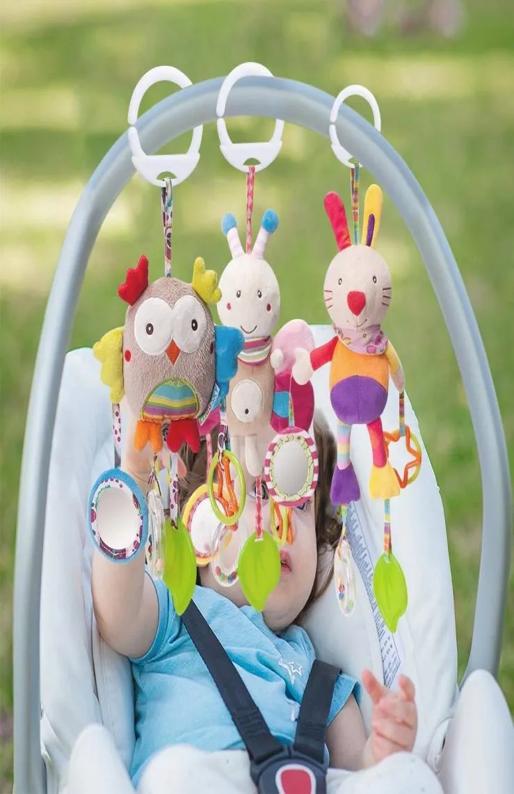 Plush Baby Grzechotki nadziewane zwierzęta noworodki mobilne hałd handbells dla dzieci zabawki ząbek toys4762478