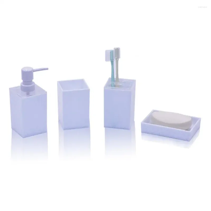 Bath Accessory Set Pristine Appearance Bathroom Acrylic Accessories Durable With Shatterproof For Soap A