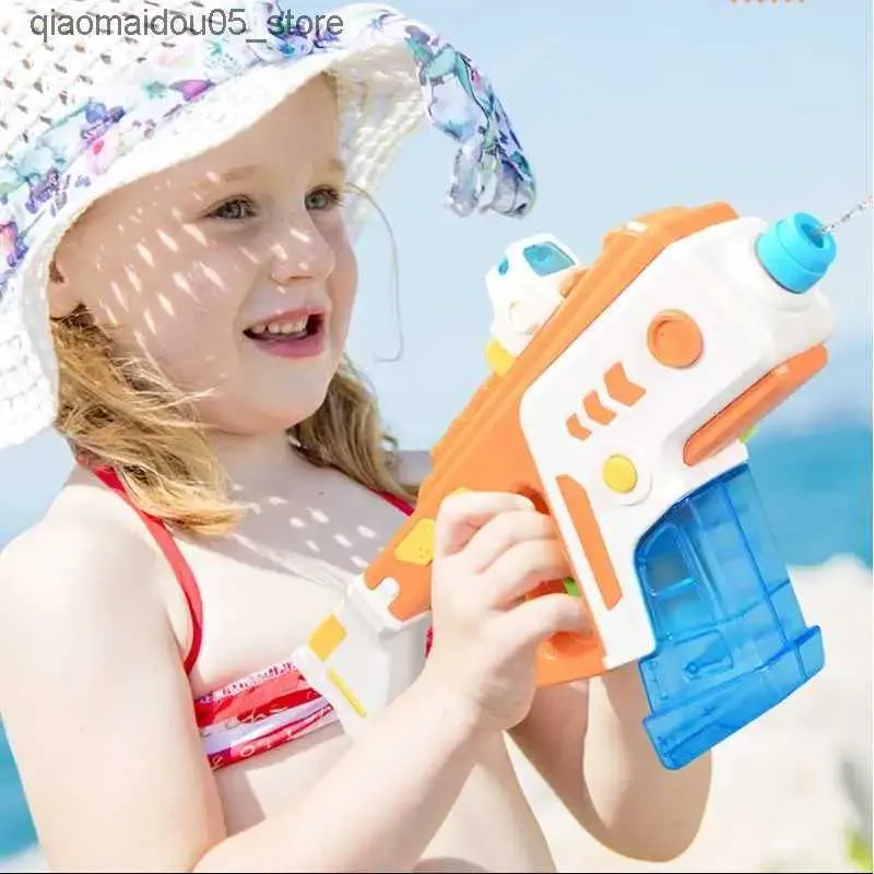 Sand Play Water Fun Gun Toys Fully Automatic Electric Burst Children UZI Vector Blaster High Pressure Outdoor Beach Swimming Pool ToysL2403 Q240413