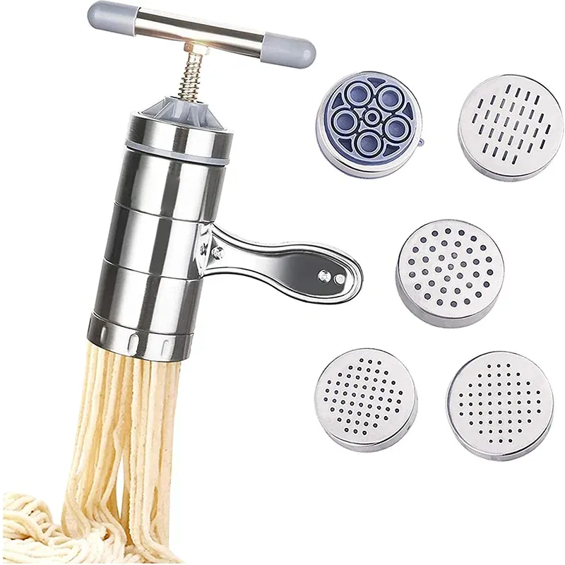 Makers Noodle Maker Press Pasta Machine en acier inoxydable Coupe de cuisine Cligeur Faire des outils de fabricant de nouilles de nouilles de nouilles de coupe Spaghetti