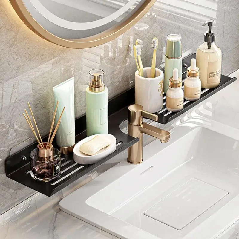 Kitchen Storage Bathroom Toiletries Shelf Shower Soap Holder Sink Drying Rack Quick Gadget And Drain Stora Q0S4