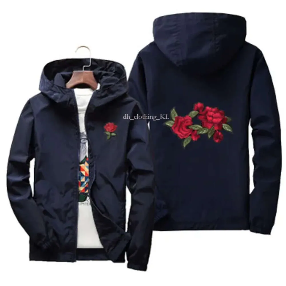 Rose Lousis Vouton Bag Jacket Windbreaker Men e Cucci Cap Jacket feminino novo moda branca e preta rosas Louiseviutionbag Outwear Coat 892