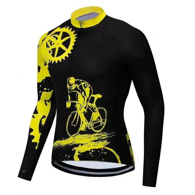 Sun Protection MTB Roupas Design Jersey de ciclismo Camisas de bicicleta de manga comprida Tops para homens de bicicleta esportiva de bicicleta ao ar livre 240411