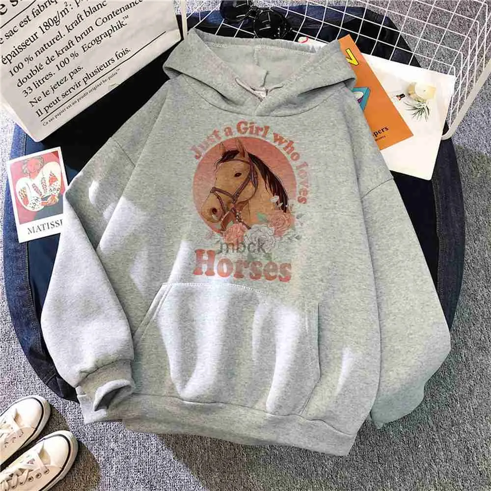 Sweatshirts heren hoodies sweatshirts paarden hoodies vrouwen Koreaanse stijl harajuku vintage zweet y2k kleding trui dames esthetisch tracksuit 240412