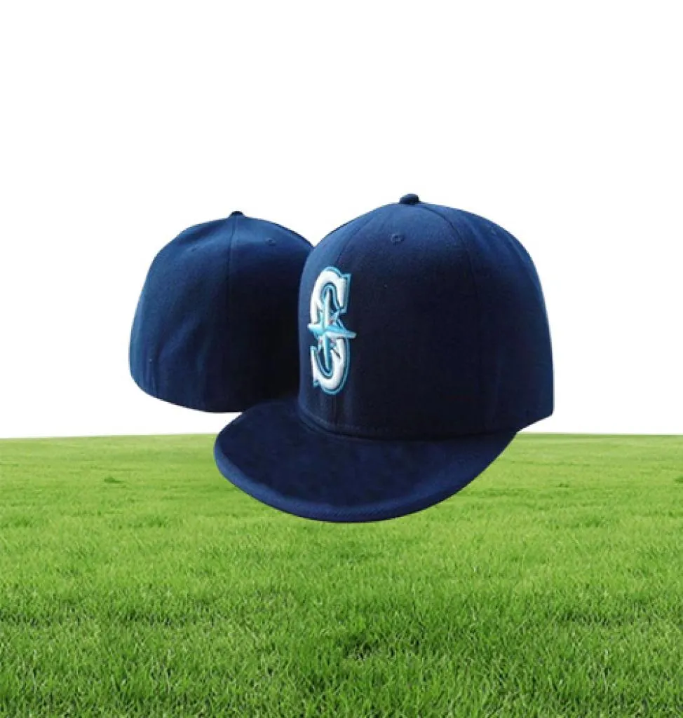 Ready Stock Mariners S letter Baseball caps Embroidery For Women men gorras bones Hip Pop Fashion Fitted Hats9399666
