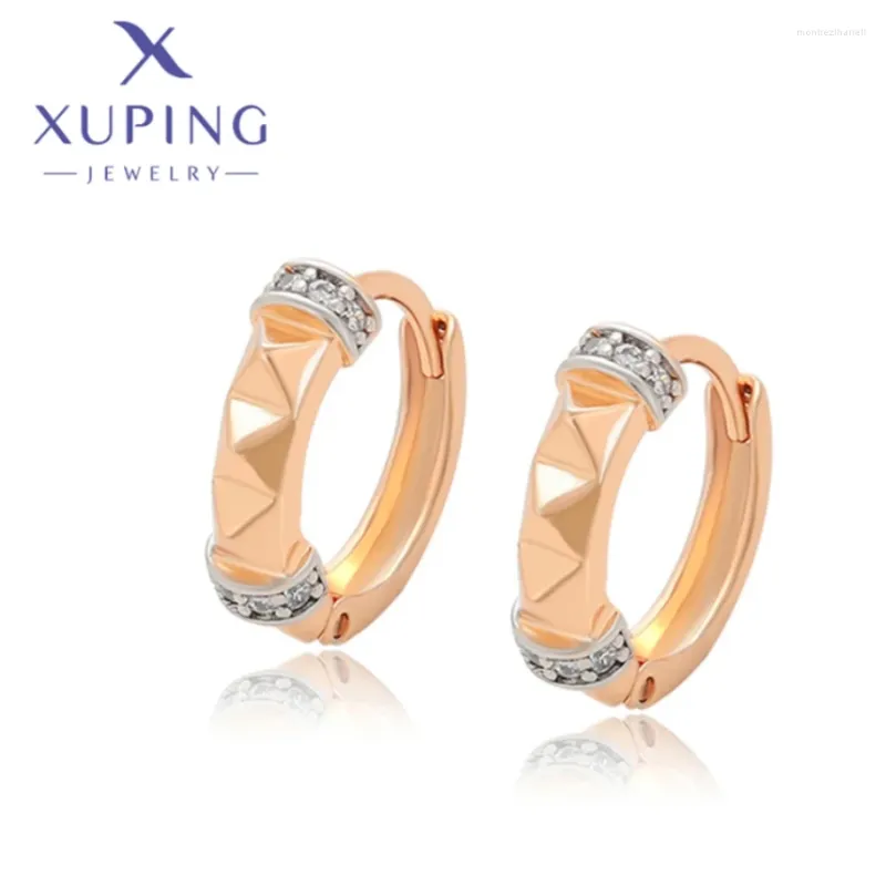 Серьги обруча xuping jewelry Прибытие мода уникальная простая форма золотой цвета для женщин для женщин Классические подарки X000808929