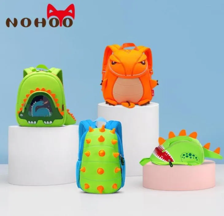 NOHOO Toddler Kids Dinosaur Backpack for Boys Children Dinosaur Bookbag Toys Bag Waterproof 3D Cartoon Girls Preschool Backpack LJ4706565