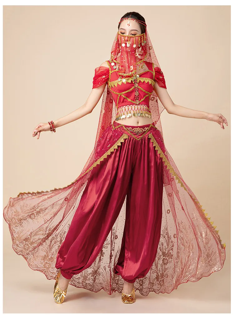 Belly Dance Aladdin Costume Women WOMENS FANCY DRESS BELLY DANCER JASMINE  ALADDIN ARABIAN NIGHTS