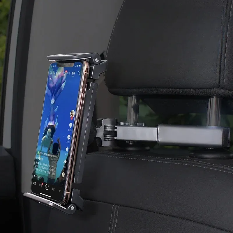 2024 Car arrière du siège arrière support de téléphone Soldable Tablet Stendable Tablet Stand Areiller arrière Réglage de l'oreiller pour 4,7-12,9 pouces - Pour le siège arrière de la voiture