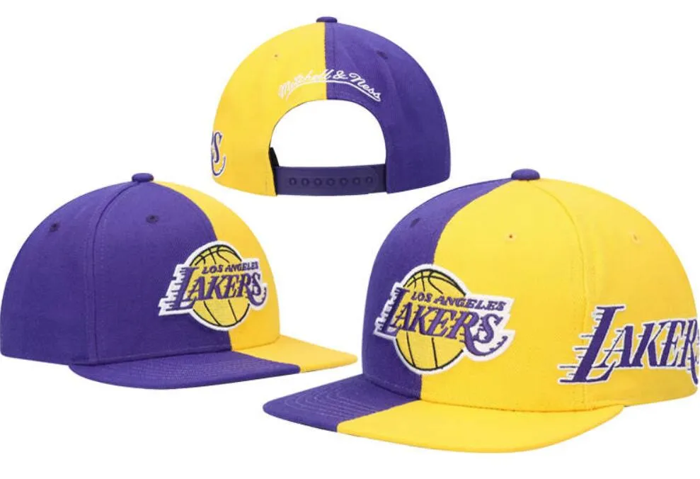 American Basketball "Lakers" Snapback Hats Teams Luxury Designer Finale kampioenen Locker Room Casquette Sporthoed Strapback Snap Back Back Verstelbare Cap A11