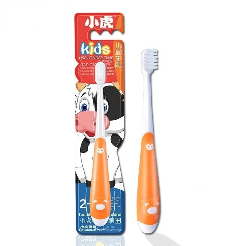 Strozzurro da denti da denti bambini Bristle bambini pulizia di spazzolino da denti a testa