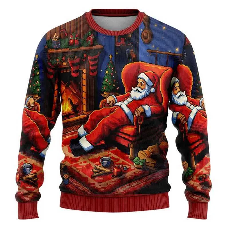 Maglione Natalizio "brutto" Da Uomo - Felpa Divertente Per Feste, Comoda E Calda
