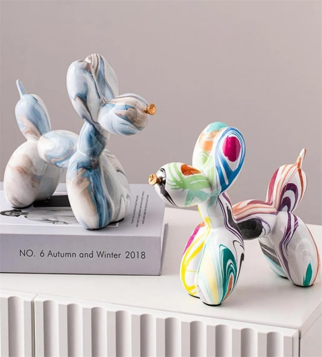 Nordic Resin Animal Sculpture Balon Balon State Home Decoration Accessoires Kawaii Room Office Figurine 2208166408474