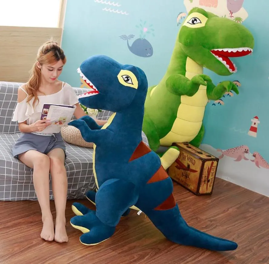 45160cm karikatür dinozor peluş oyuncak tyrannosaurus bebek sevimli doldurulmuş hayvanlar çocuklar çocuklar doğum günü hediyeleri mx2007164203704