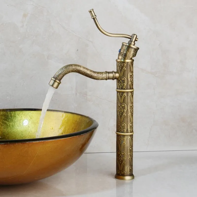 Bathroom Sink Faucets Faucet Basin Grifo Lavabo Luxury Antique Brass Single Handle Vanity & Cold Water Mixer Tap