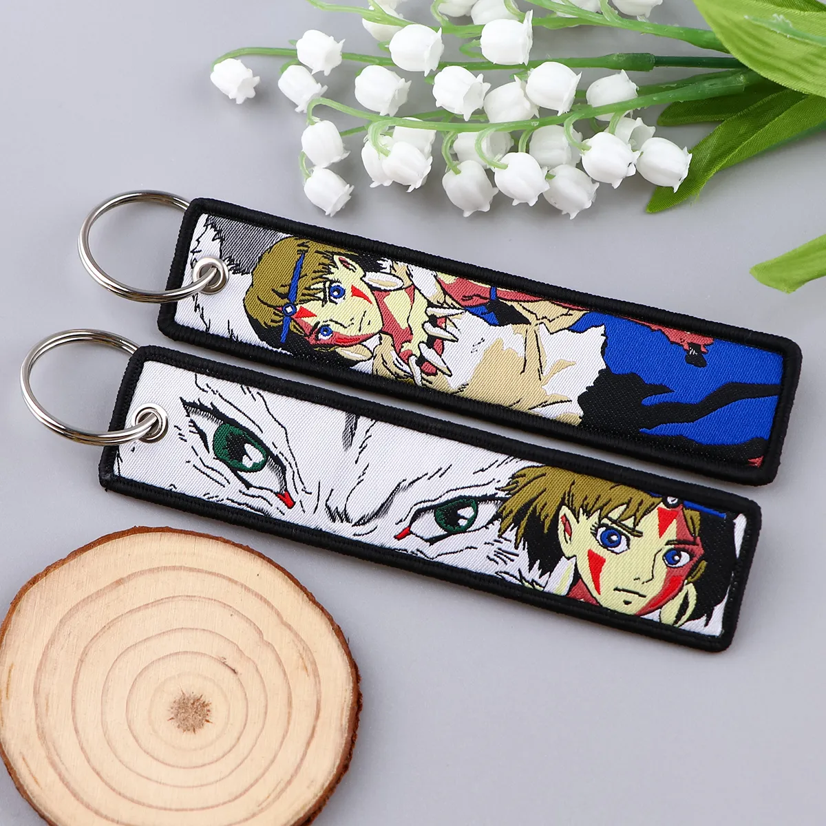 Fabric Keychain Key Ring Tags Fabric Motorcycles Car Biker Airlines Airways Embroidery Keychain Luggage Tag Baggage Zipper Pull