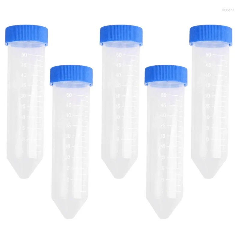 Storage Bottles 50 Pieces 50Ml Plastic Centrifuge Tube Pipe Vial Lab Test Container