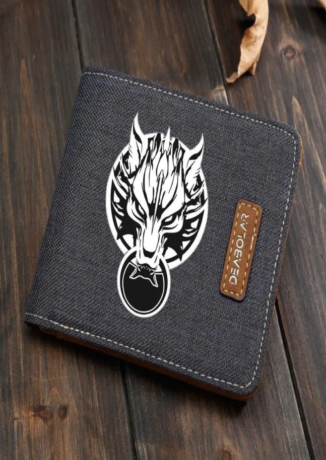 2022 Nouveau jeu Final Fantasy Wallet Men Teenagers Portefeuille Printing Carteira Fashion Student Coin Card Card Purse9564282