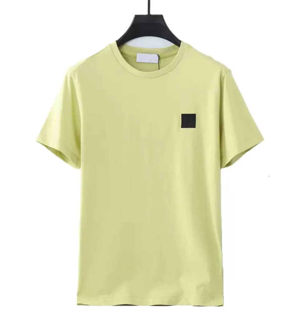 ストーンメンズTシャツ新しいデザインアイランド卸売ファッションTシャツメンズヘビーコットンソイルドメンズ衣類半袖。