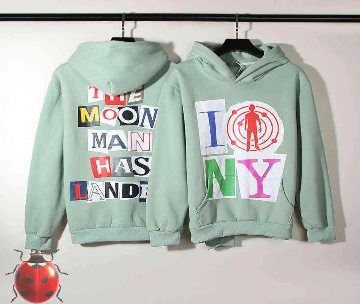 Men039s Hoodies Sweatshirts CPFMXYZ 2022 Winter Fleece Fabric Hoodie Men High Quality Colorful Text THE MOON MAN HAS LANDED Pr7028594