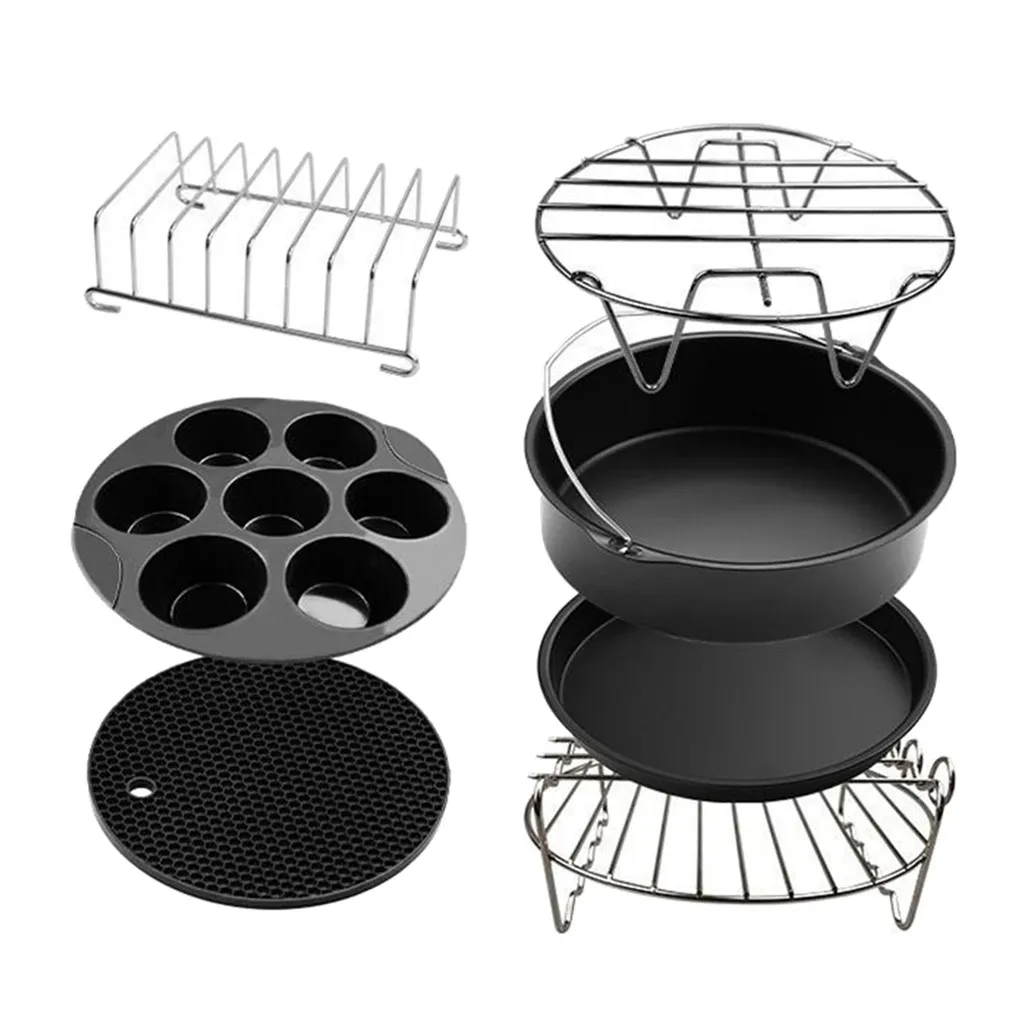 Friteuse Air Fryer Accessories, set van 7, passen alle 3,55.3 Qt Air Fryers Vaatwasmachineveilig