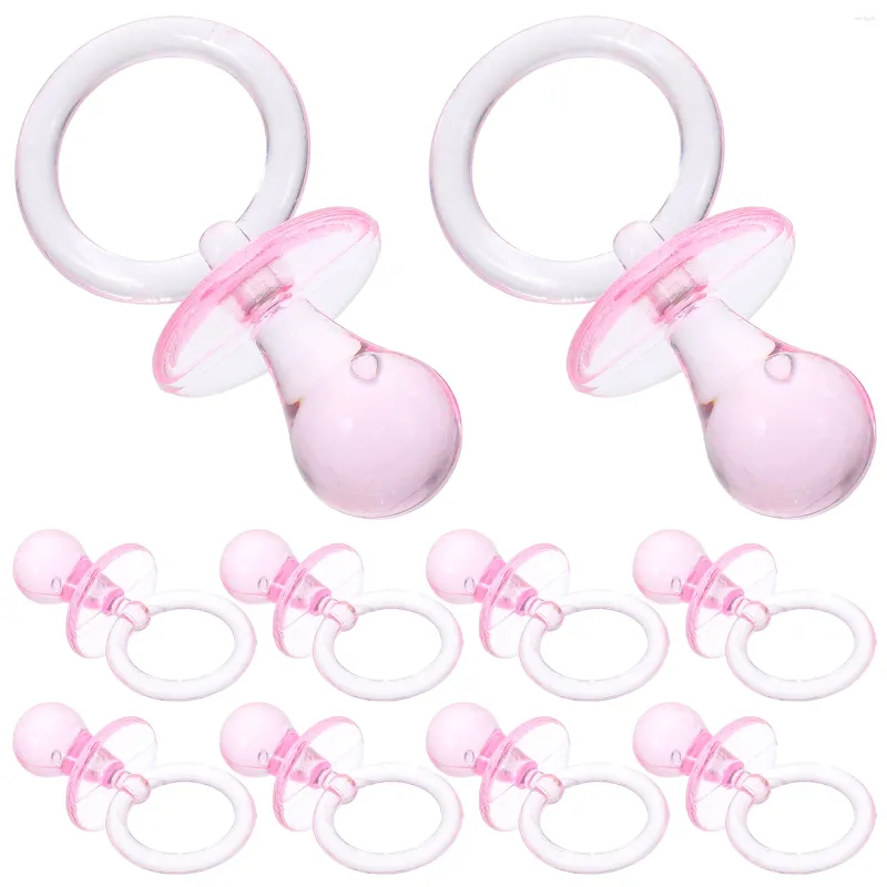 Decoração de festa 12 PCs Pacifiers Brinquedos infantis Baby Redigas de cristal Bolsas de cristal Mini decorações de chuveiro abdom