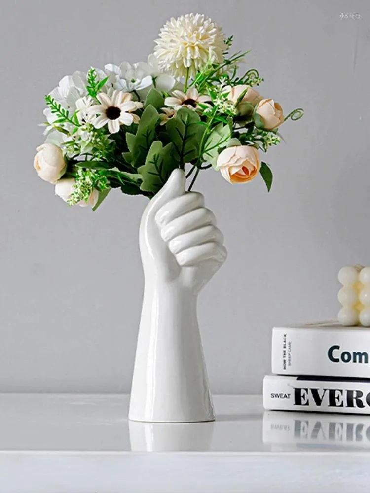 Vases Handd Handd Modern Simple Nordic Ceramic Home Decor Decor Room Ins Wedding Soft tenue